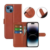 iPhone 15 Plus Etui med Stativ Brun