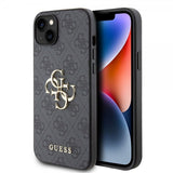 Guess iPhone 15 Plus Cover 4G Logo Grå