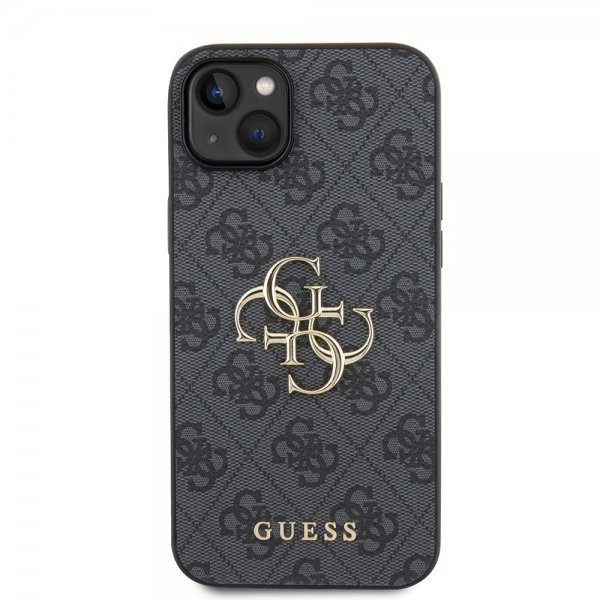 Guess iPhone 15 Plus Cover 4G Logo Grå