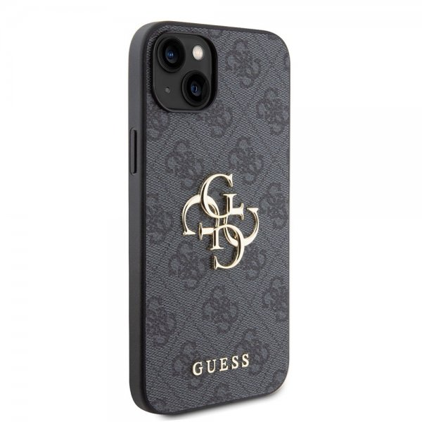 Guess iPhone 15 Plus Cover 4G Logo Grå