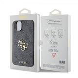 Guess iPhone 15 Plus Cover 4G Logo Grå