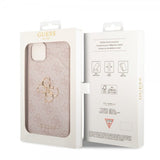 Guess iPhone 15 Plus Cover 4G Logo Rosa
