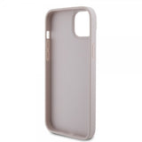Guess iPhone 15 Plus Cover 4G Metal Triangle Strass Rosa