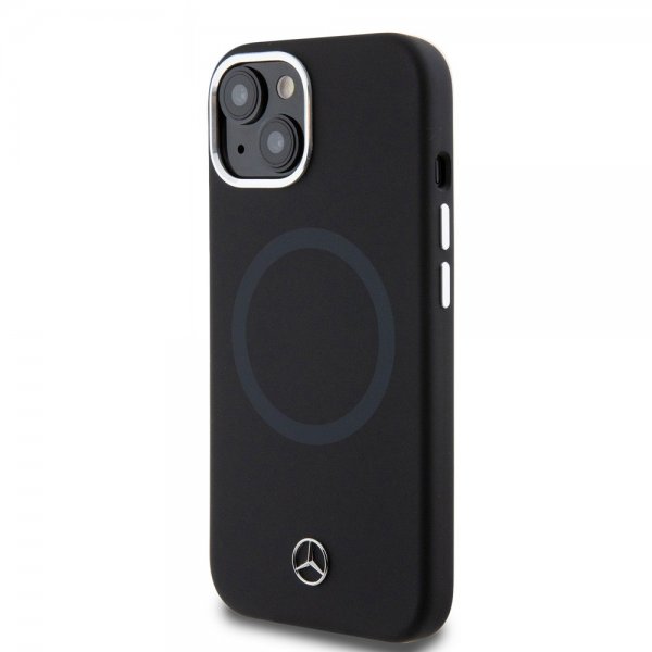 Mercedes Benz iPhone 15 Plus Cover Bicolor MagSafe Sort