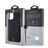 Mercedes Benz iPhone 15 Plus Cover Bicolor MagSafe Sort