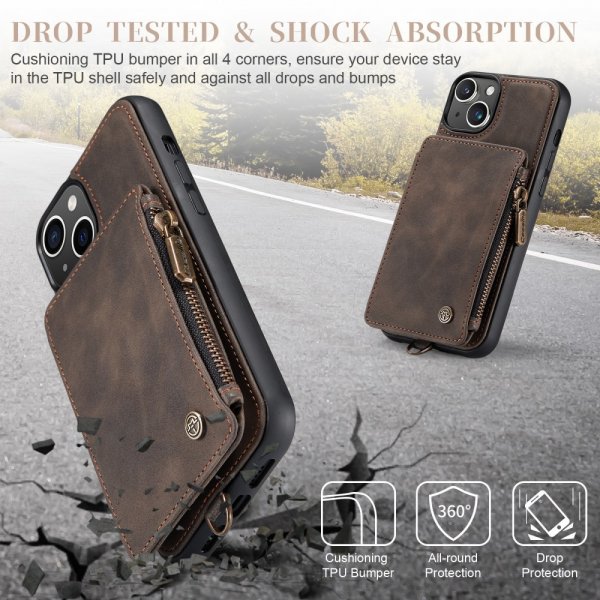 CaseMe iPhone 15 Plus Cover C20 Series Kaffe