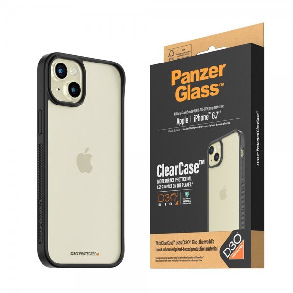 PanzerGlass iPhone 15 Plus Cover ClearCase D3O Sort