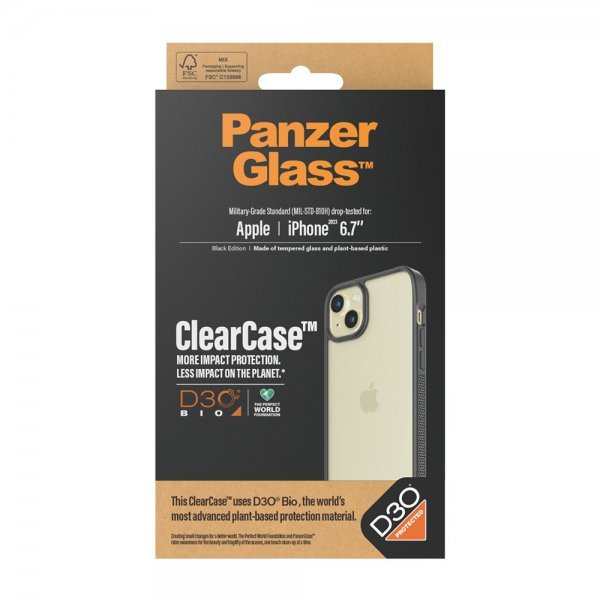 PanzerGlass iPhone 15 Plus Cover ClearCase D3O Sort