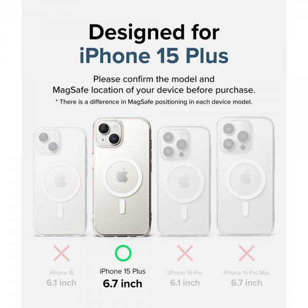 Ringke iPhone 15 Plus Cover Fusion Magnetic Matte Clear