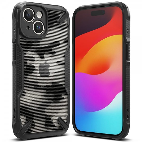 Ringke iPhone 15 Plus Cover Fusion X Design Camo Black
