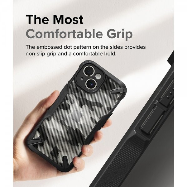 Ringke iPhone 15 Plus Cover Fusion X Design Camo Black