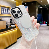 iPhone 15 Plus Cover Glitter MagSafe Hvid