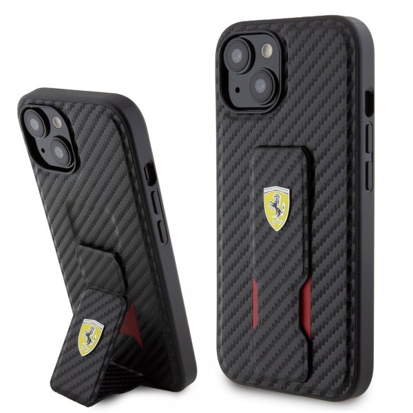 Ferrari iPhone 15 Plus Cover Grebsstativ Funktion Sort