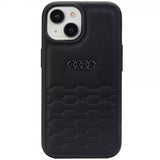 Audi iPhone 15 Plus Cover GT Syntetisk Læder Sort