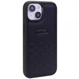 Audi iPhone 15 Plus Cover GT Syntetisk Læder Sort