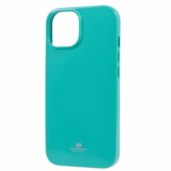 Mercury iPhone 15 Plus Cover Jelly Glitter Cyan