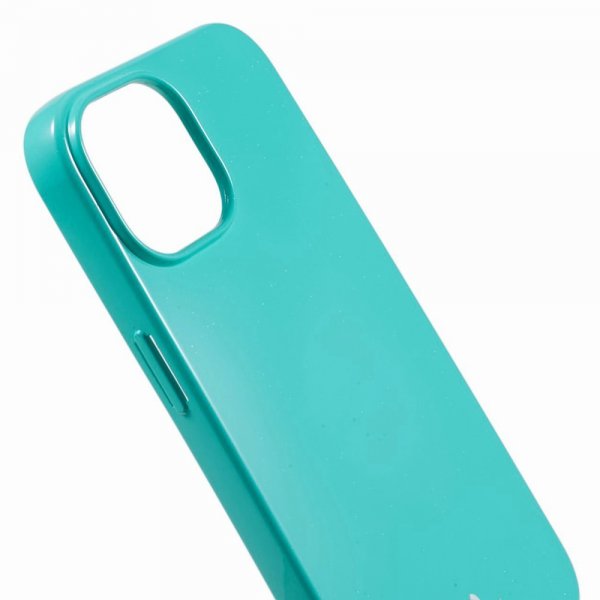 Mercury iPhone 15 Plus Cover Jelly Glitter Cyan
