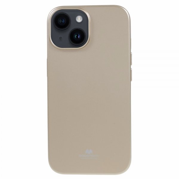 Mercury iPhone 15 Plus Cover Jelly Glitter Guld