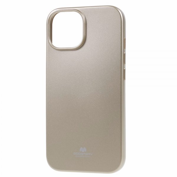 Mercury iPhone 15 Plus Cover Jelly Glitter Guld