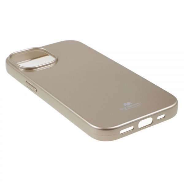 Mercury iPhone 15 Plus Cover Jelly Glitter Guld
