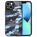 iPhone 15 Plus Cover Camouflage Blå