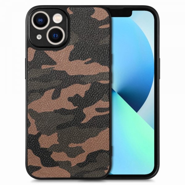 iPhone 15 Plus Cover Camouflage Brun