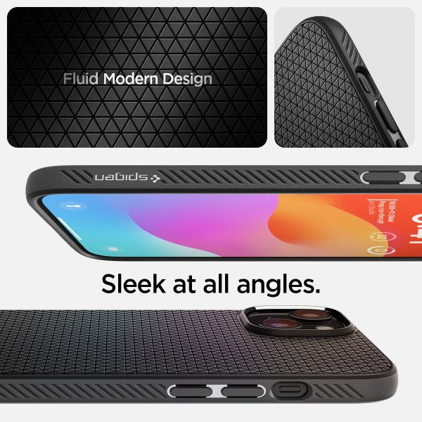 Spigen iPhone 15 Plus Cover Liquid Air Mat Sort