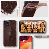 Spigen iPhone 15 Plus Cover Liquid Crystal Glitter Rose Quartz
