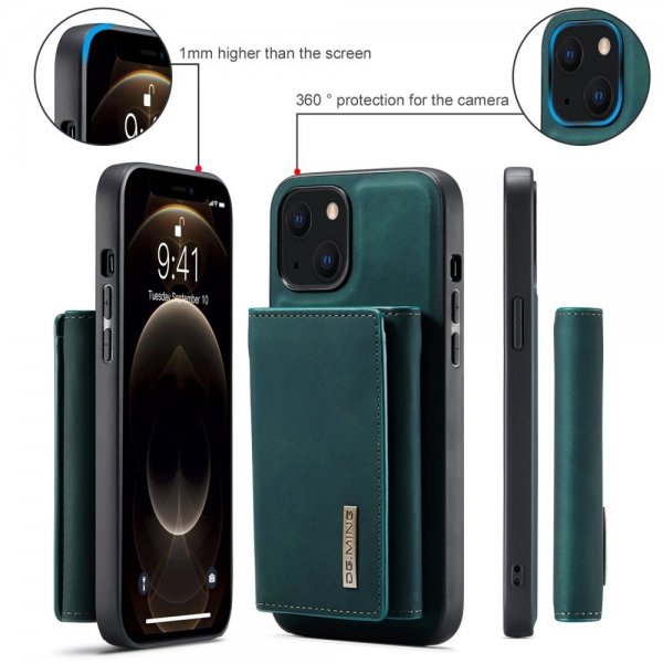 Dg.Ming iPhone 15 Plus Cover M1 Series Aftagelig Kortholder Grøn