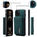 Dg.Ming iPhone 15 Plus Cover M1 Series Aftagelig Kortholder Grøn