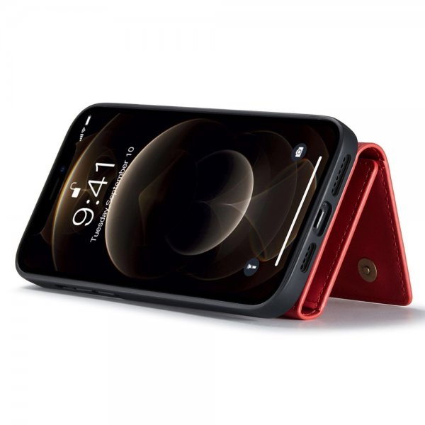 Dg.Ming iPhone 15 Plus Cover M1 Series Aftagelig Kortholder Rød