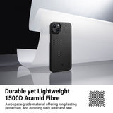 Pitaka iPhone 15 Plus Cover MagEZ Case 4 Sort/Grå Twill