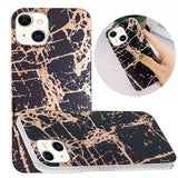 iPhone 15 Plus Cover Marmormønster Sort