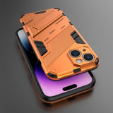 iPhone 15 Plus Cover med Stativ Orange