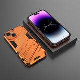 iPhone 15 Plus Cover med Stativ Orange