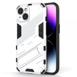 iPhone 15 Plus Cover med Stander Hvid