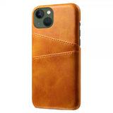 iPhone 15 Plus Cover med to Kortlommer Lysebrun