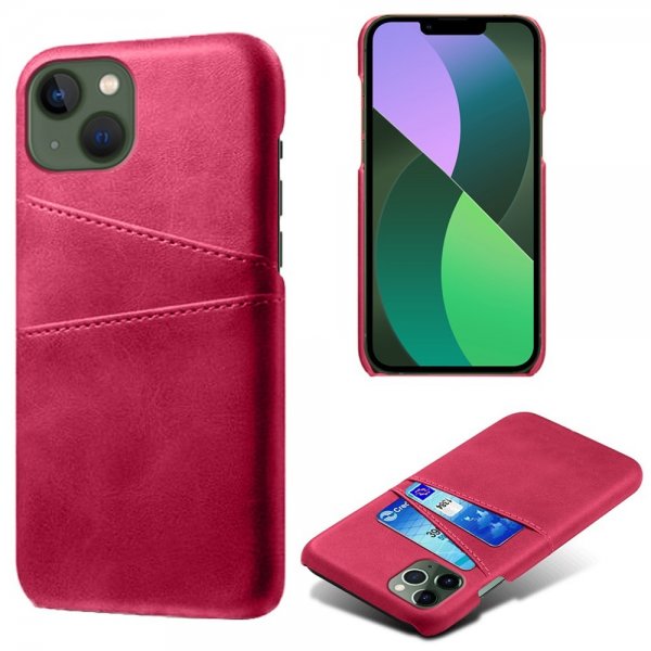 iPhone 15 Plus Cover med to Kortlommer Magenta