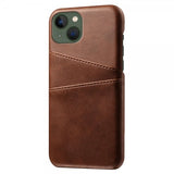 iPhone 15 Plus Cover med to Kortlommer Mørkebrun