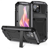 R-JUST iPhone 15 Plus Cover Metal Stødsikkert Sort