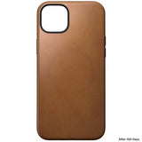 Nomad iPhone 15 Plus Cover Modern Leather Case English Tan