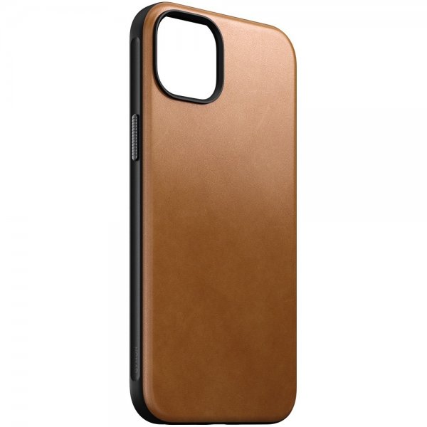 Nomad iPhone 15 Plus Cover Modern Leather Case English Tan
