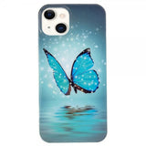 iPhone 15 Plus Cover Motiv Blå Sommerfugl