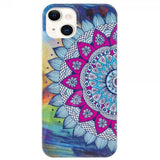 iPhone 15 Plus Cover Motiv Blå Mandala