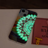 iPhone 15 Plus Cover Motiv Blå Mandala