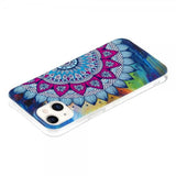 iPhone 15 Plus Cover Motiv Blå Mandala