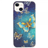 iPhone 15 Plus Cover Motiv Glittersommerfugle
