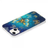 iPhone 15 Plus Cover Motiv Glittersommerfugle