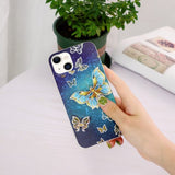 iPhone 15 Plus Cover Motiv Glittersommerfugle