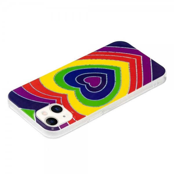 iPhone 15 Plus Cover Motiv Hjerte mønster